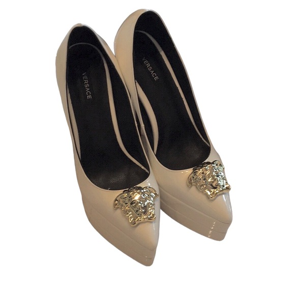 ‼️❤️🔥Versace Medusa Head Palazzo Platform Pump 👠 - Picture 2 of 12